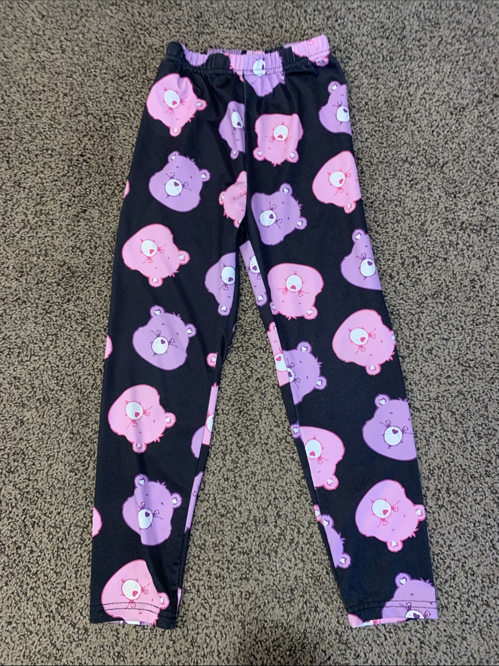 NWOT CARE BEARS Girls Sz 7 All Over Print Leggings